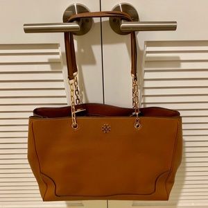 Tan Tory Burch Tote/ Shoulder Bag
